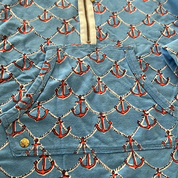 Lilly Pulitzer pull over 3/4 zip nautical anchor print - Picture 3 of 3